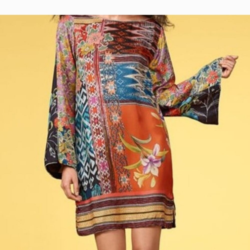 Johnny Was Multicolor Floral Tunic - Picture 2 of 12